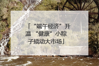 “端午经济”升温 “健康”小粽子撬动大市场