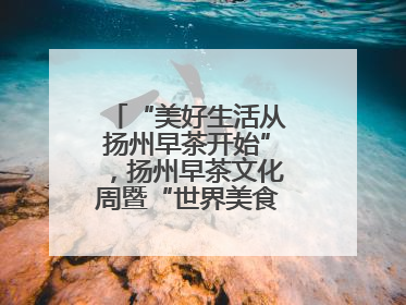 “美好生活从扬州早茶开始”，扬州早茶文化周暨“世界美食之都”创新发展交流活动启幕