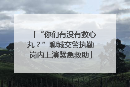 “你们有没有救心丸？”聊城交警执勤岗内上演紧急救助