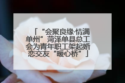 “会聚良缘·情满单州”菏泽单县总工会为青年职工架起婚恋交友“暖心桥”