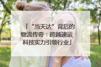 “当天达”背后的物流传奇：跨越速运科技实力引领行业