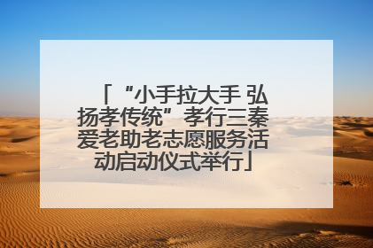 “小手拉大手 弘扬孝传统”孝行三秦爱老助老志愿服务活动启动仪式举行