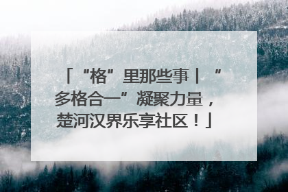 “格”里那些事丨“多格合一”凝聚力量，楚河汉界乐享社区！