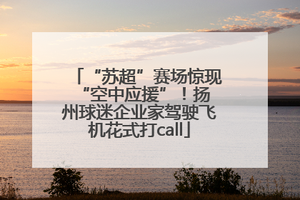 “苏超”赛场惊现 “空中应援”！扬州球迷企业家驾驶飞机花式打call