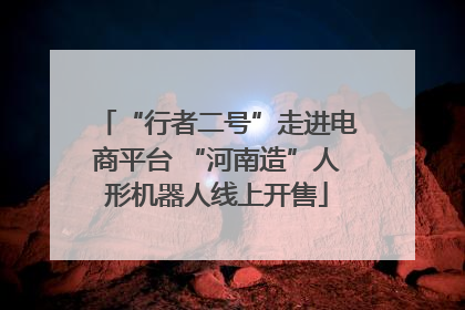 “行者二号”走进电商平台 “河南造”人形机器人线上开售