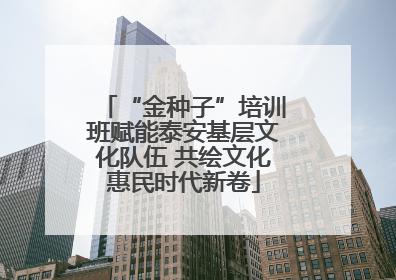 “金种子”培训班赋能泰安基层文化队伍 共绘文化惠民时代新卷