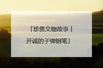 珍贵文物故事丨开诚的子弹钢笔