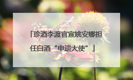 珍酒李渡官宣姚安娜担任白酒“申遗大使”