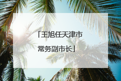 王旭任天津市常务副市长