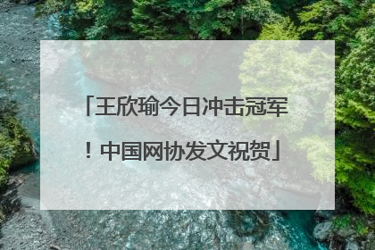 王欣瑜今日冲击冠军！中国网协发文祝贺