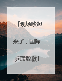 现场吵起来了，国际乒联致歉