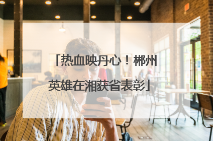 热血映丹心！郴州英雄在湘获省表彰