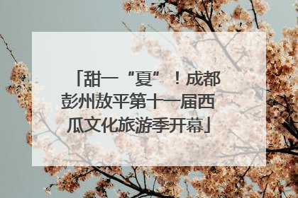 甜一“夏”！成都彭州敖平第十一届西瓜文化旅游季开幕