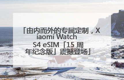 由内而外的专属定制，Xiaomi Watch S4 eSIM「15 周年纪念版」震撼登场