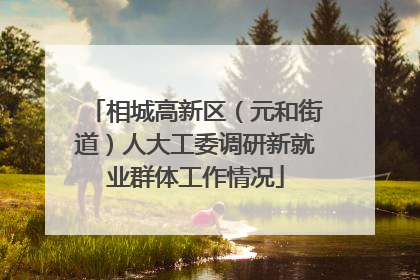 相城高新区（元和街道）人大工委调研新就业群体工作情况