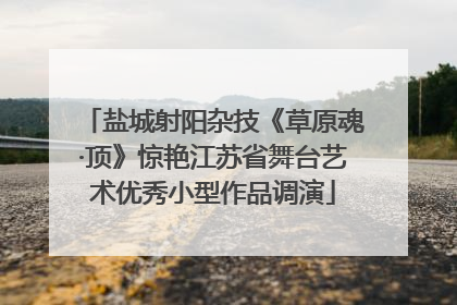 盐城射阳杂技《草原魂·顶》惊艳江苏省舞台艺术优秀小型作品调演