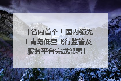 省内首个！国内领先！青岛低空飞行监管及服务平台完成部署