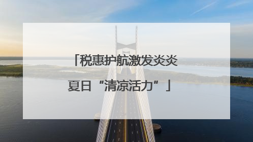 税惠护航激发炎炎夏日“清凉活力”