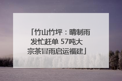 竹山竹坪：晴制雨发忙赶单 57吨大宗茶冒雨启运福建