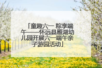 童趣六一 粽享端午——怀远县雁湖幼儿园开展六一端午亲子游园活动