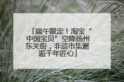 端午限定！淘宝“中国宝贝”空降扬州东关街，非遗市集邂逅千年匠心