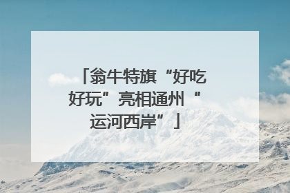 翁牛特旗“好吃好玩”亮相通州“运河西岸”
