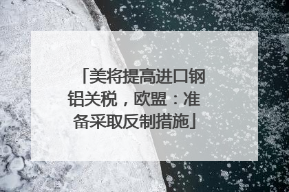 美将提高进口钢铝关税，欧盟：准备采取反制措施