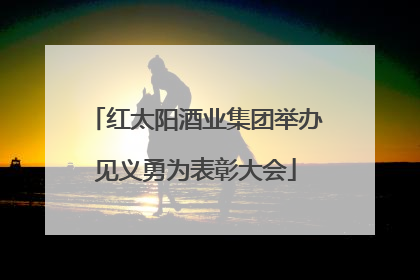 红太阳酒业集团举办见义勇为表彰大会