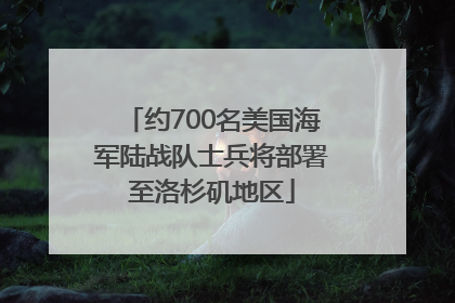 约700名美国海军陆战队士兵将部署至洛杉矶地区