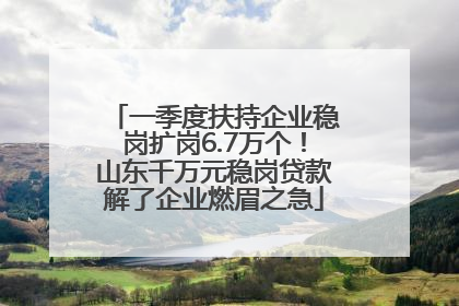 一季度扶持企业稳岗扩岗6.7万个！山东千万元稳岗贷款解了企业燃眉之急