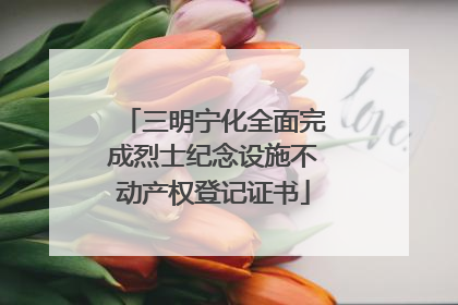三明宁化全面完成烈士纪念设施不动产权登记证书