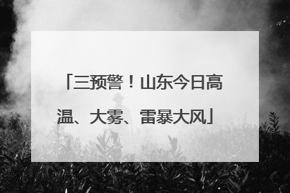 三预警！山东今日高温、大雾、雷暴大风