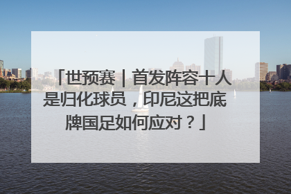 世预赛｜首发阵容十人是归化球员，印尼这把底牌国足如何应对？