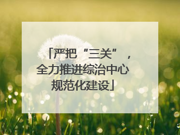严把“三关”，全力推进综治中心规范化建设