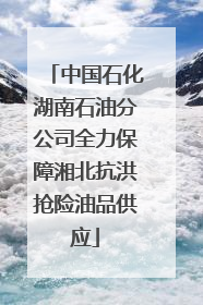 中国石化湖南石油分公司全力保障湘北抗洪抢险油品供应
