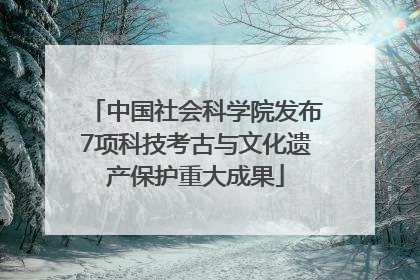 中国社会科学院发布7项科技考古与文化遗产保护重大成果