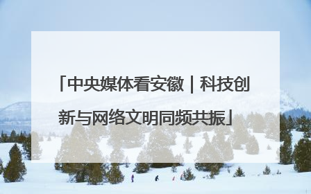 中央媒体看安徽｜科技创新与网络文明同频共振
