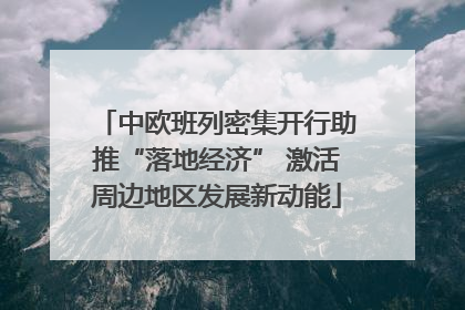 中欧班列密集开行助推“落地经济” 激活周边地区发展新动能