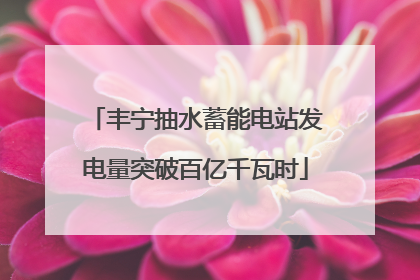 丰宁抽水蓄能电站发电量突破百亿千瓦时