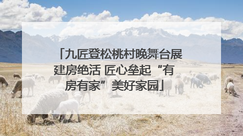 九匠登松桃村晚舞台展建房绝活 匠心垒起“有房有家”美好家园