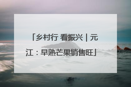 乡村行 看振兴｜元江：早熟芒果销售旺