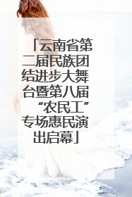 云南省第二届民族团结进步大舞台暨第八届“农民工”专场惠民演出启幕