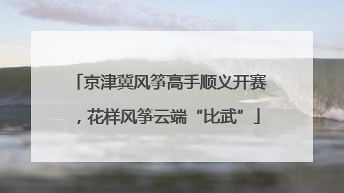京津冀风筝高手顺义开赛，花样风筝云端“比武”