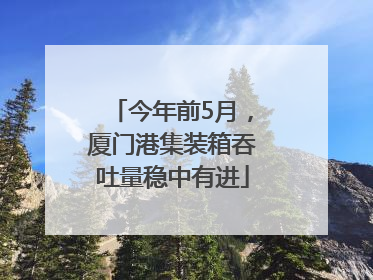 今年前5月，厦门港集装箱吞吐量稳中有进