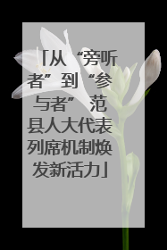 从“旁听者”到“参与者” 范县人大代表列席机制焕发新活力
