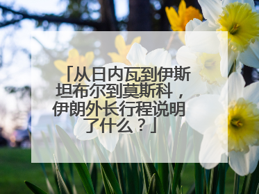 从日内瓦到伊斯坦布尔到莫斯科，伊朗外长行程说明了什么？