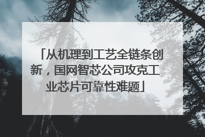 从机理到工艺全链条创新，国网智芯公司攻克工业芯片可靠性难题