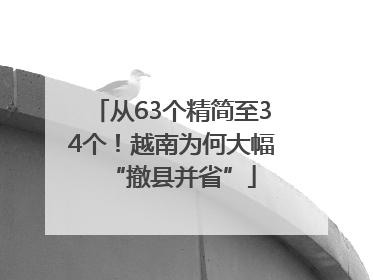 从63个精简至34个！越南为何大幅“撤县并省”