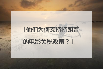 他们为何支持特朗普的电影关税政策？
