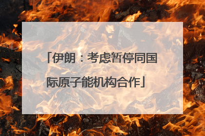 伊朗：考虑暂停同国际原子能机构合作